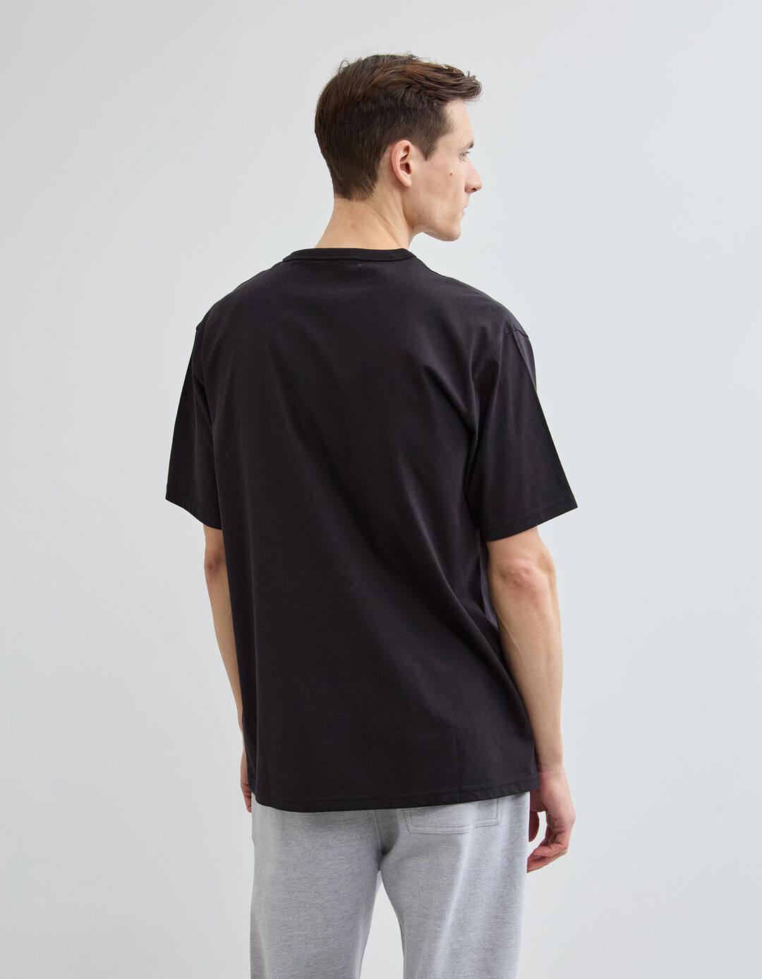 T-shirt Heavy Jersey Estampada, Homem, Preto