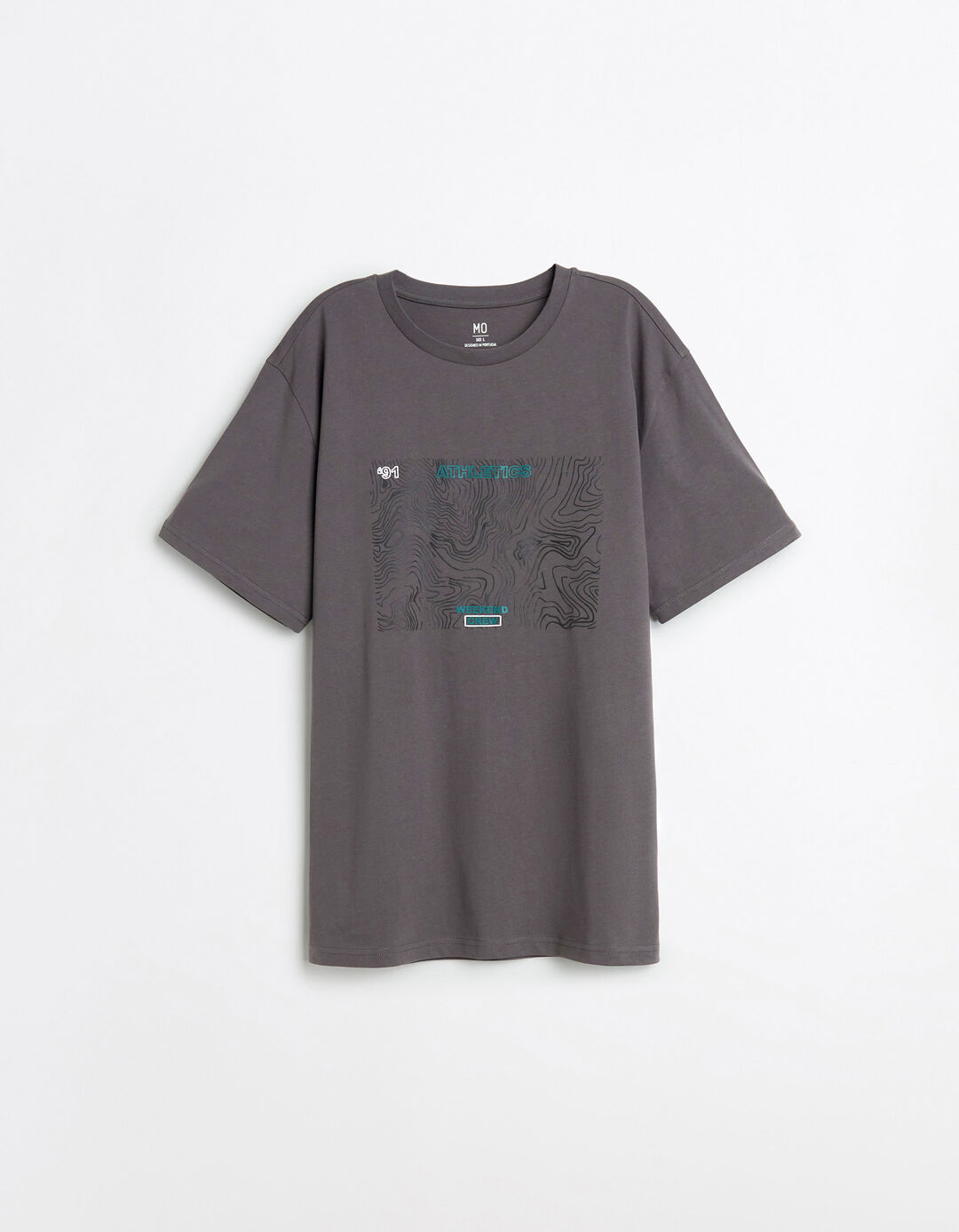 T-shirt, Homem, Cinzento Escuro