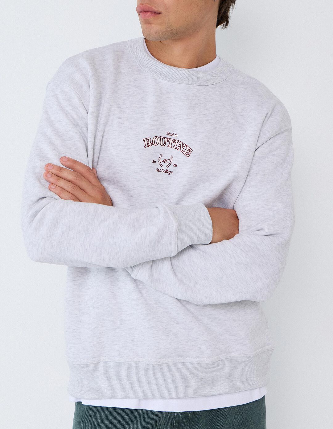 Camisola De Felpa, Homem, Cinzento Claro