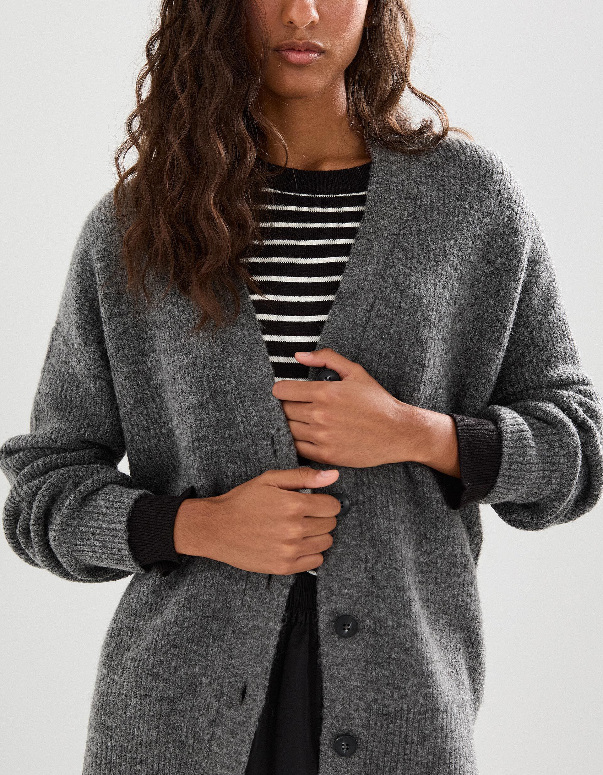 Comprar Online Casaco de Malha, Mulher, Cinzento Escuro