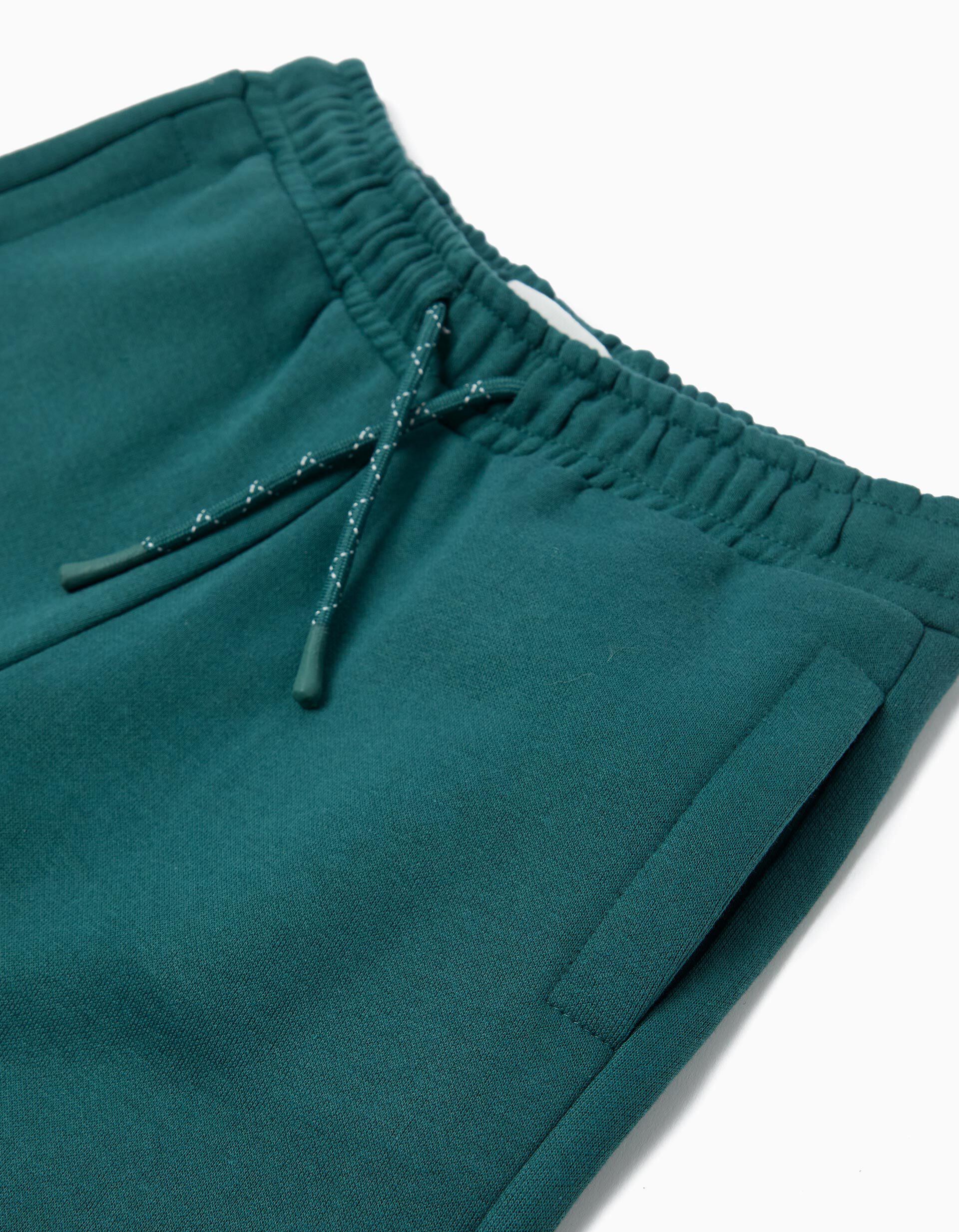 Comprar Online Cal&ccedil;as Jogging de Felpa, Menino, Verde Escuro