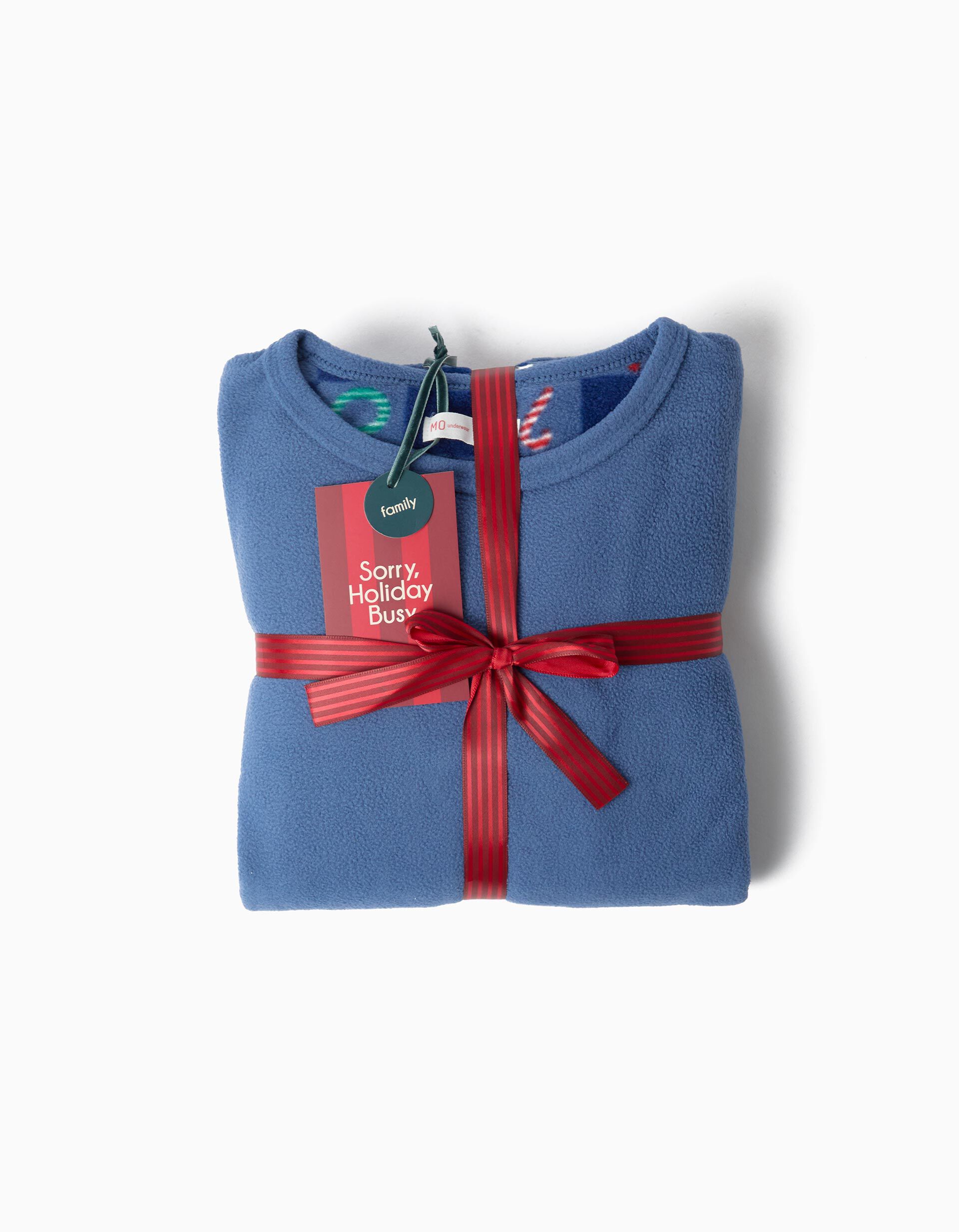 Comprar Online Pijama Polar De Natal, Menina, Azul Escuro
