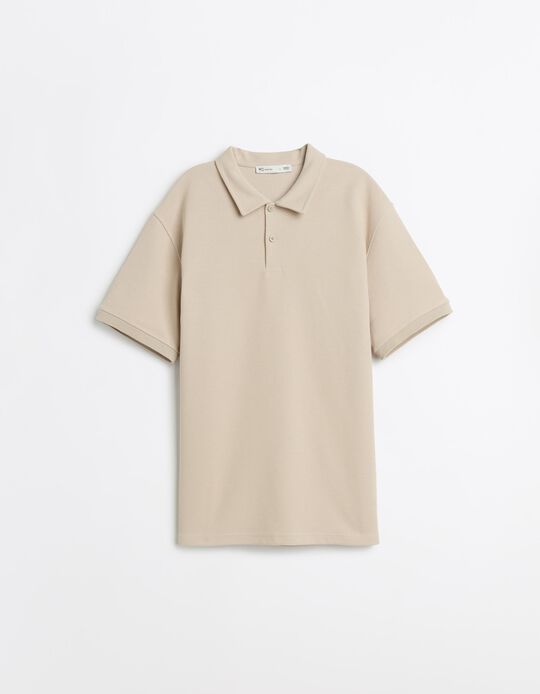 Comprar Online Polo Waffle, Homem, Bege Claro