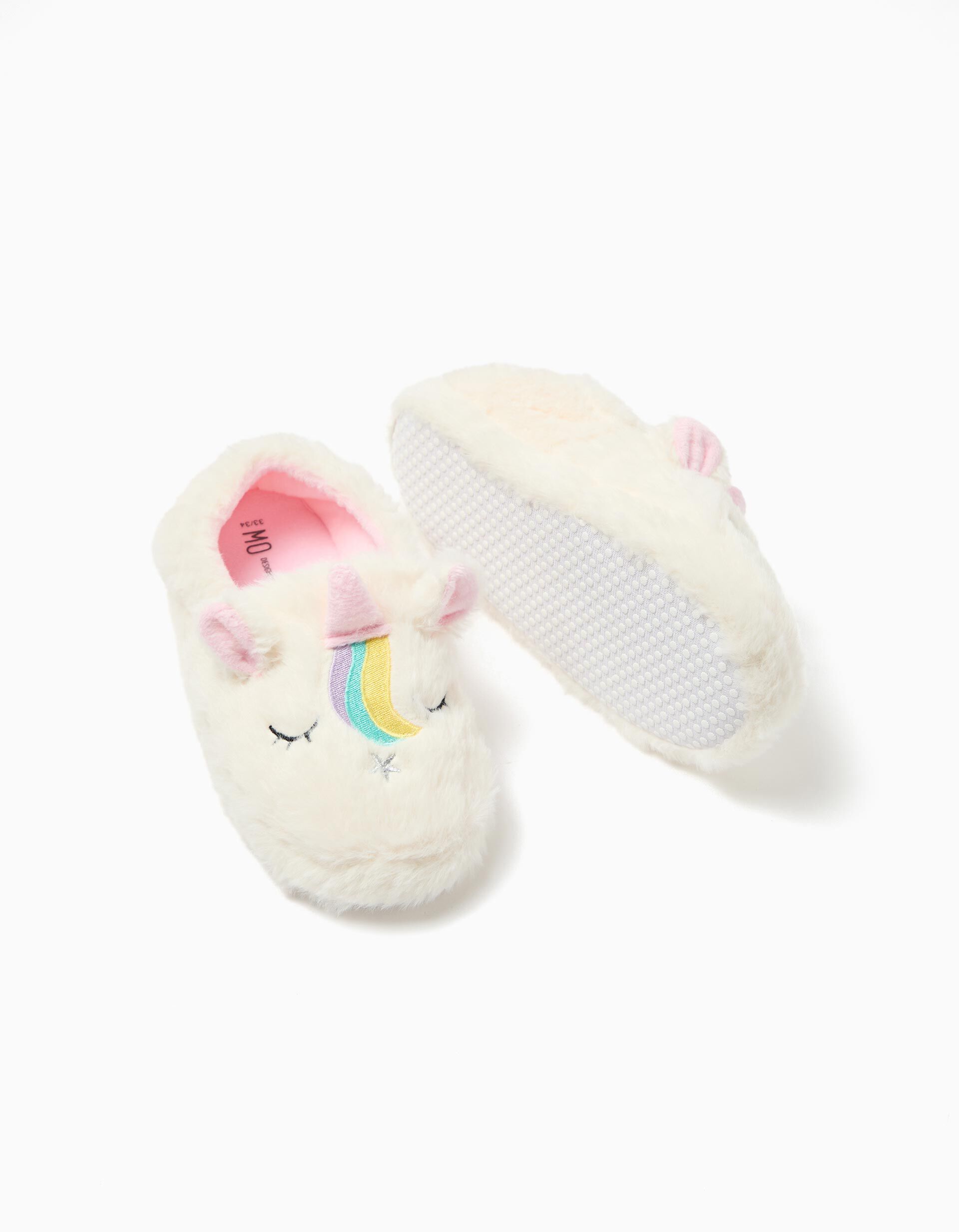 Comprar Online Pantufas Unic&oacute;rnio, Menina, Branco
