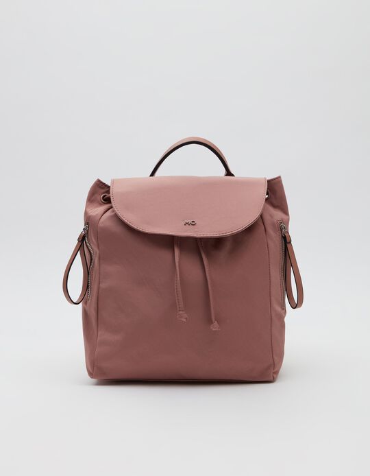 Nylon Backpack, Women, Pink