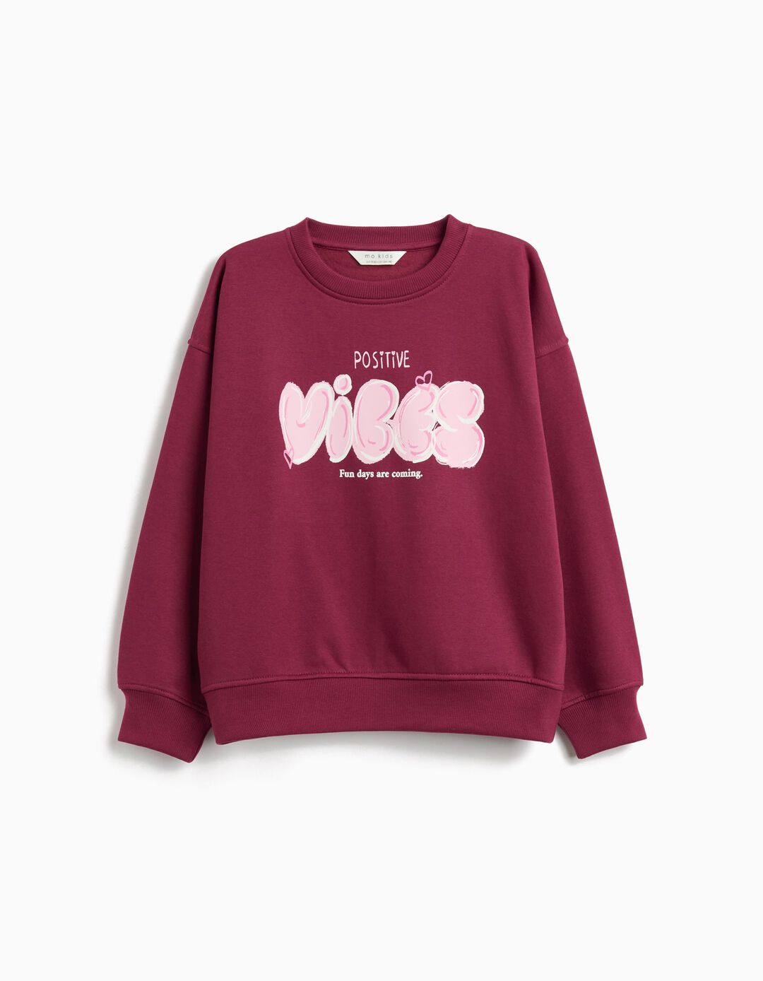 Sweatshirt de Felpa, Menina, Vermelho Escuro