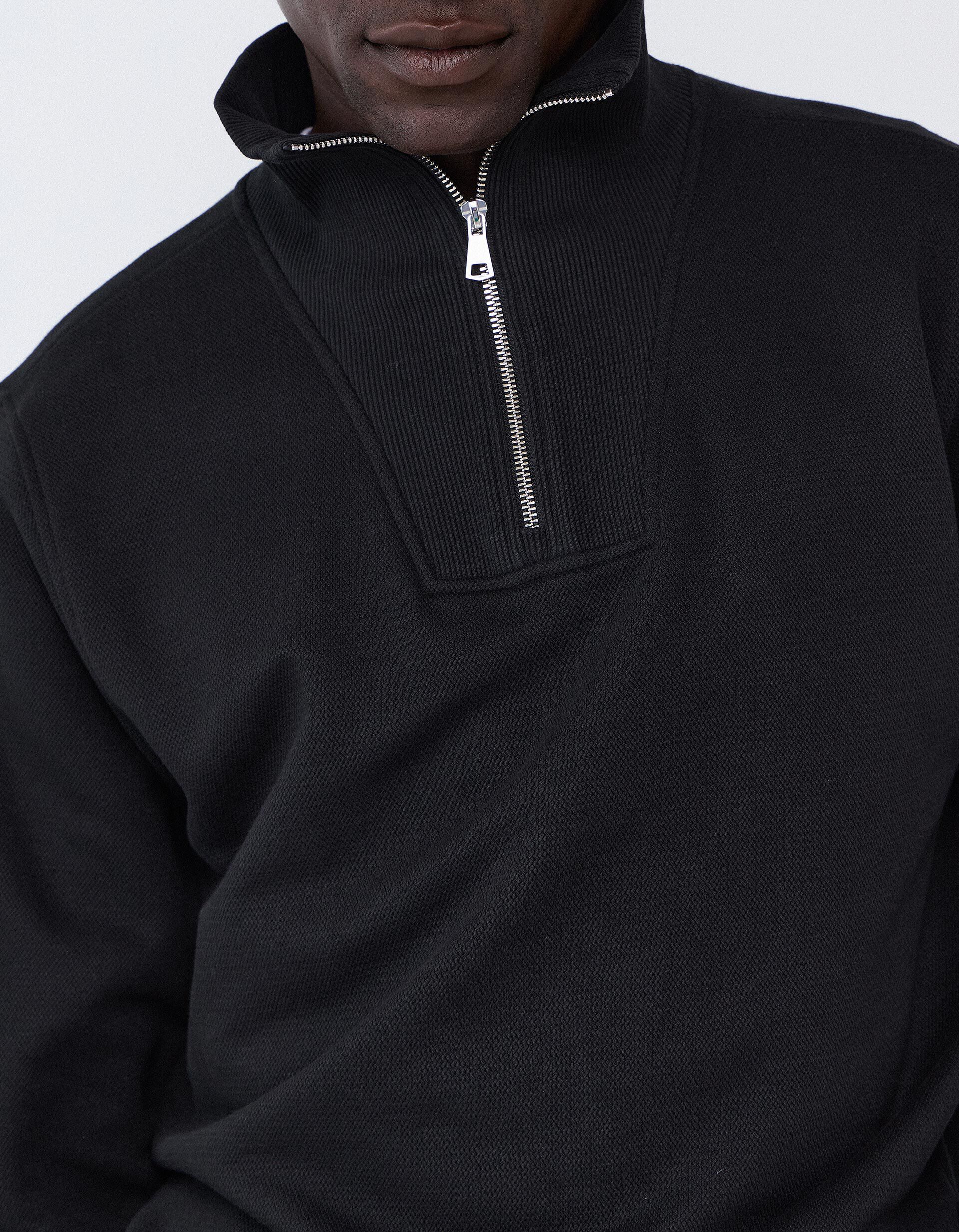 Comprar Online Sweatshirt De Gola Alta, Homem, Preto