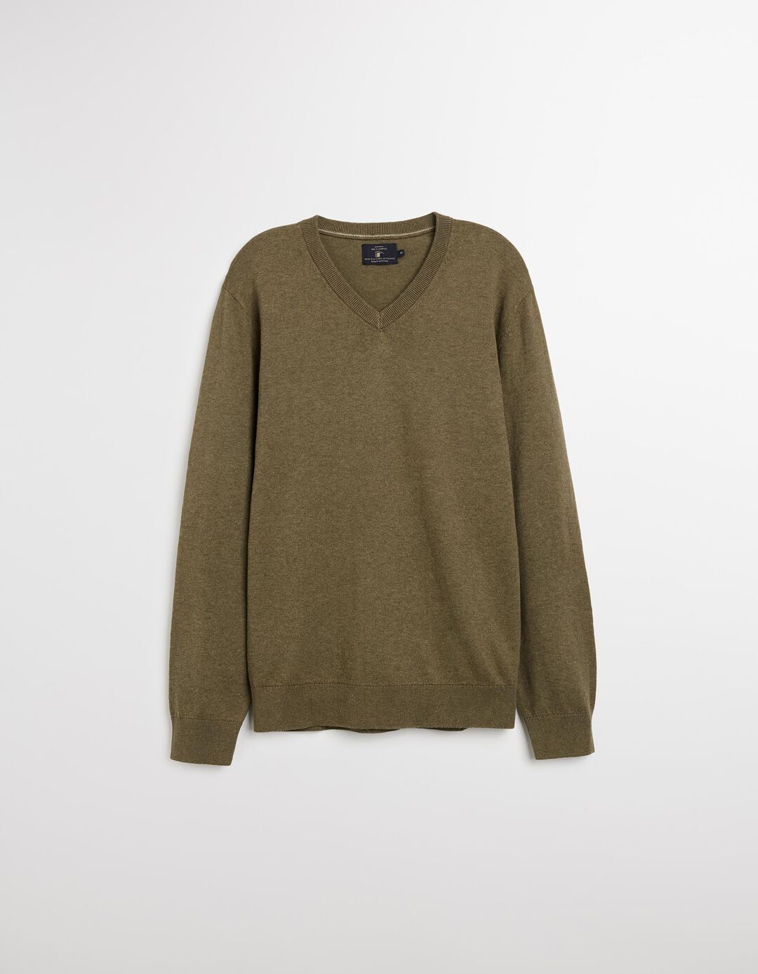 Camisola com Caxemira, Homem, Verde Escuro 