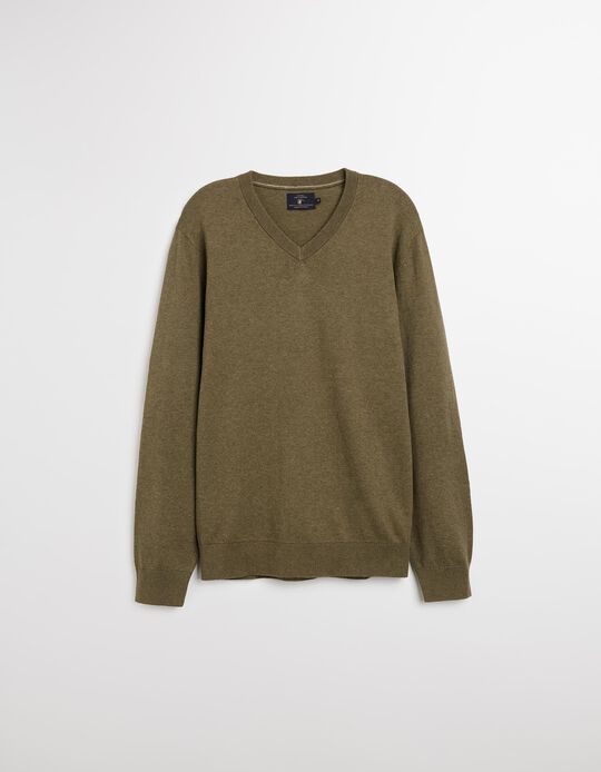 Comprar Online Camisola com Caxemira, Homem, Verde Escuro 