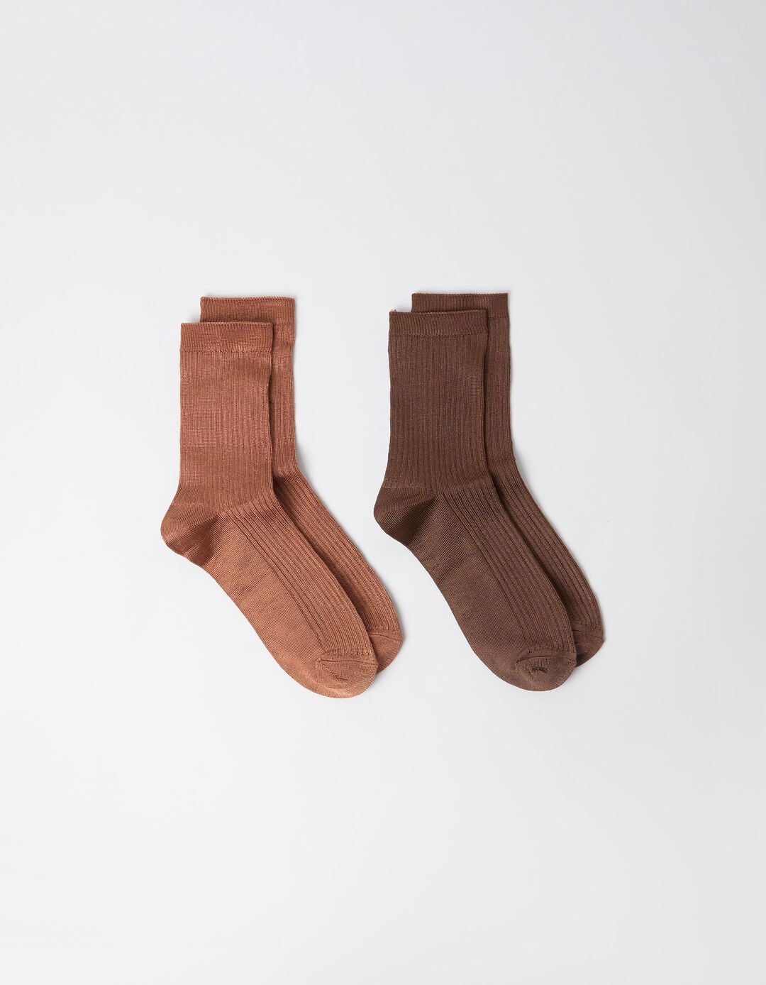 Pack 2 Pares De Meias, Mulher, Castanho Escuro
