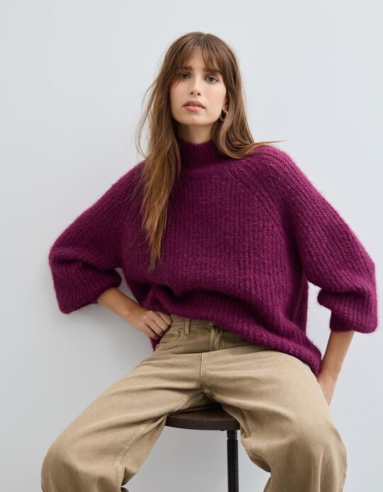 Comprar Online Camisola com L&atilde;, Mulher, Rosa Escuro