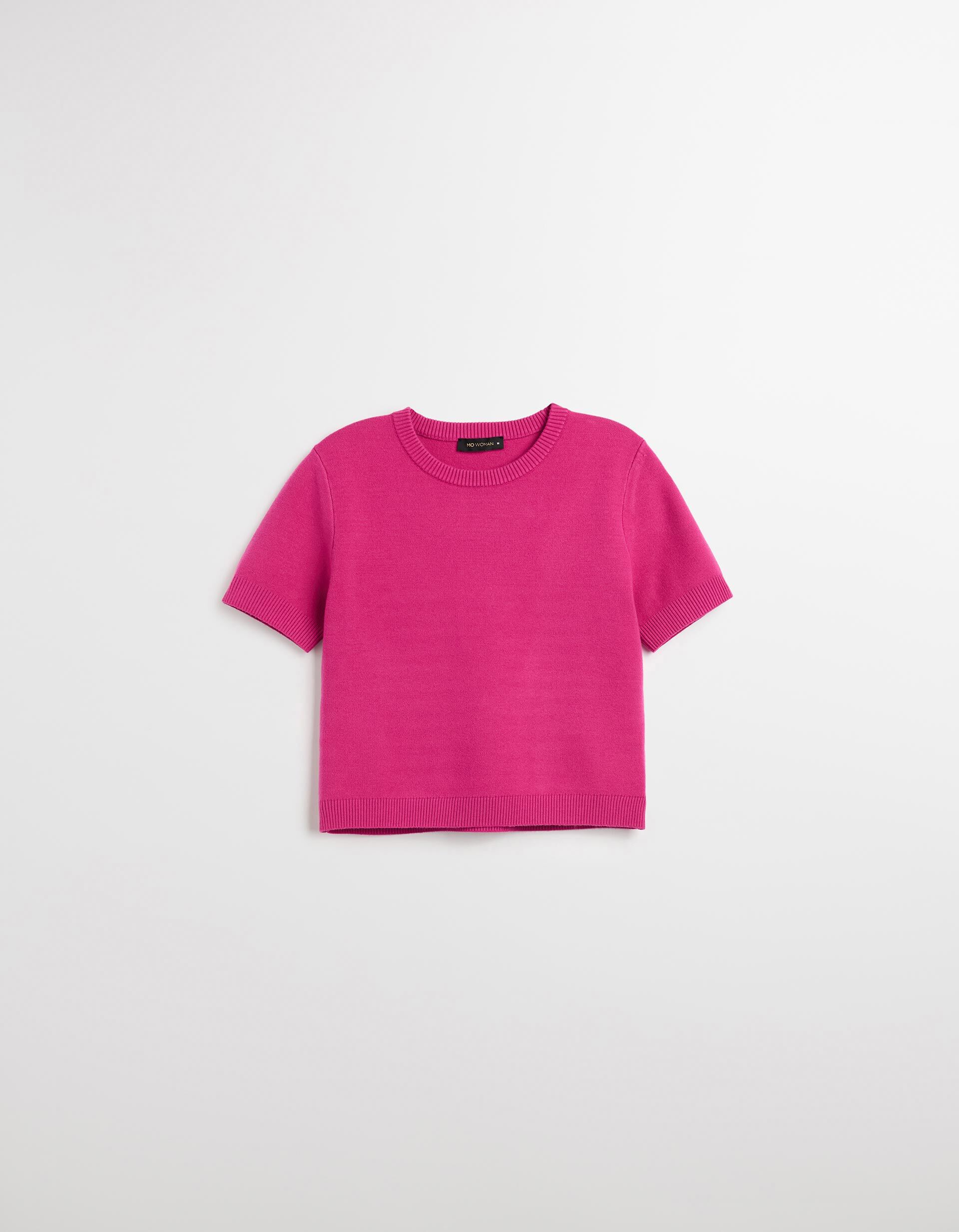 Comprar Online T-shirt de Malha, Mulher, Rosa Escuro