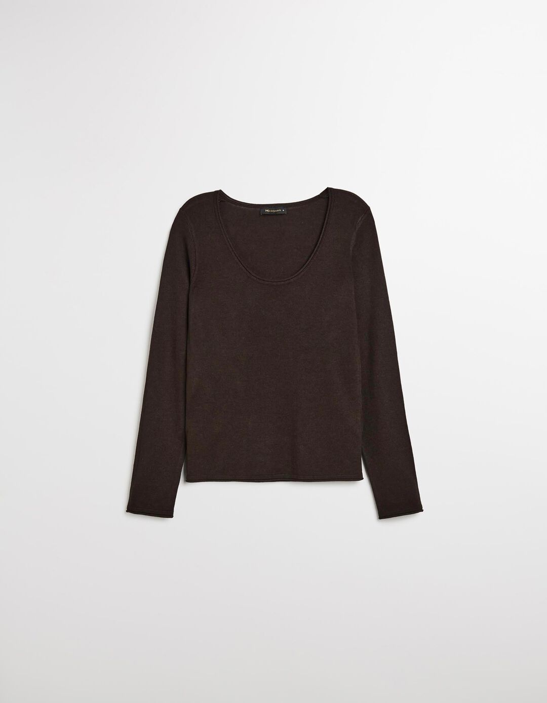 Camisola com Caxemira, Mulher, Castanho Escuro