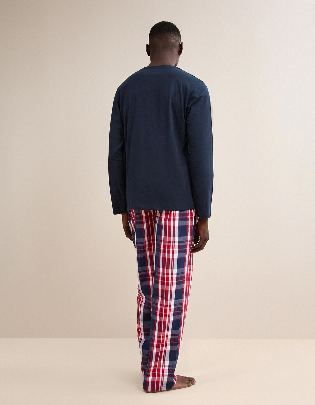 Pijama Xadrez, Homem, Azul Escuro