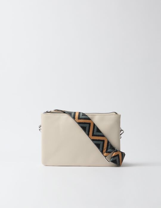 Comprar Online Mala Com Al&ccedil;a Jacquard, Mulher, Bege