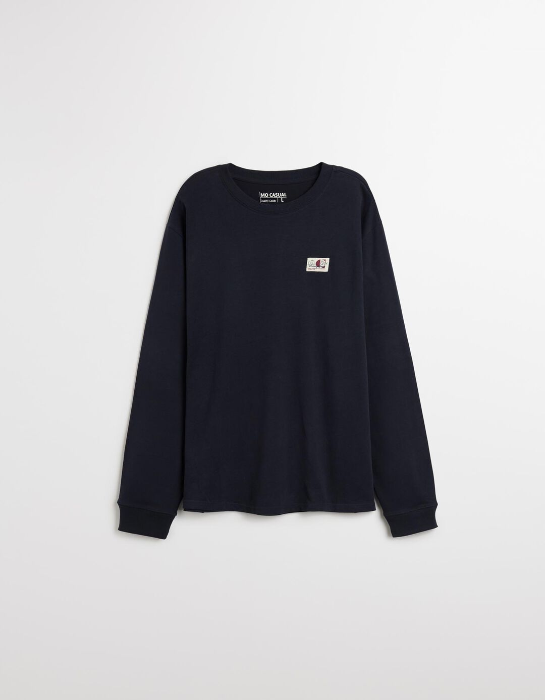 T-shirt de Manga Comprida, Homem, Azul Escuro