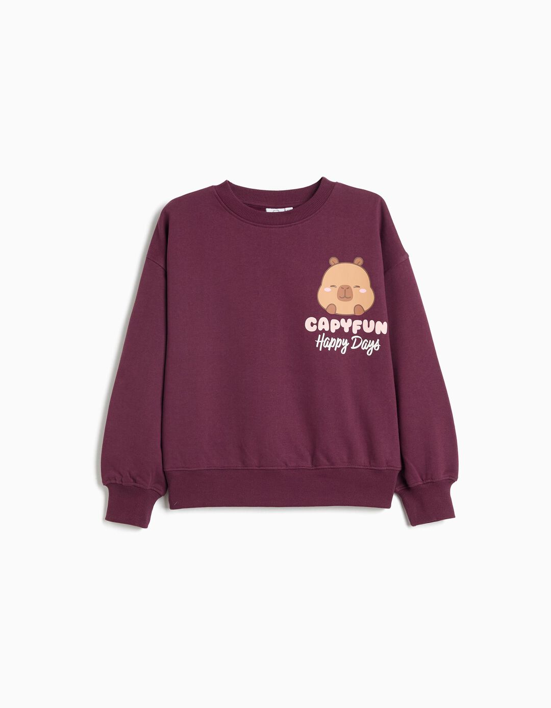 Sweatshirt 'Capybara' &copy;Capyfun, Menina, Vermelho Escuro