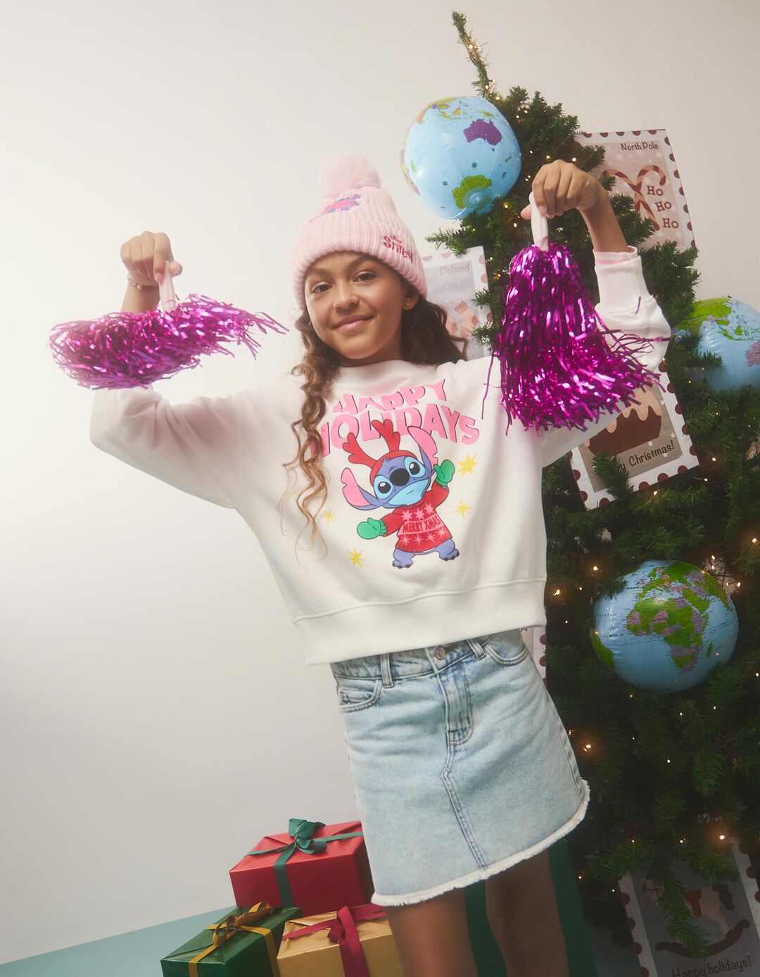 Sweatshirt 'Stitch' ©Disney, Menina, Branco