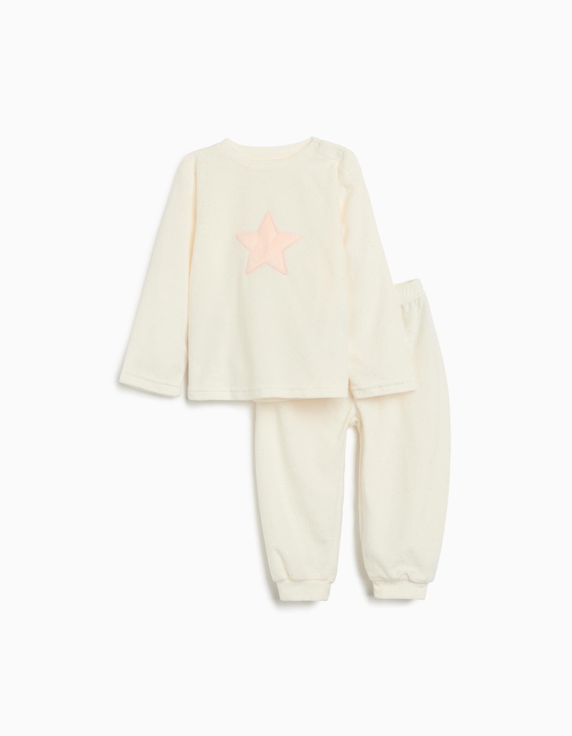 Comprar Online Pijama Veludo, Menina, Bege Claro