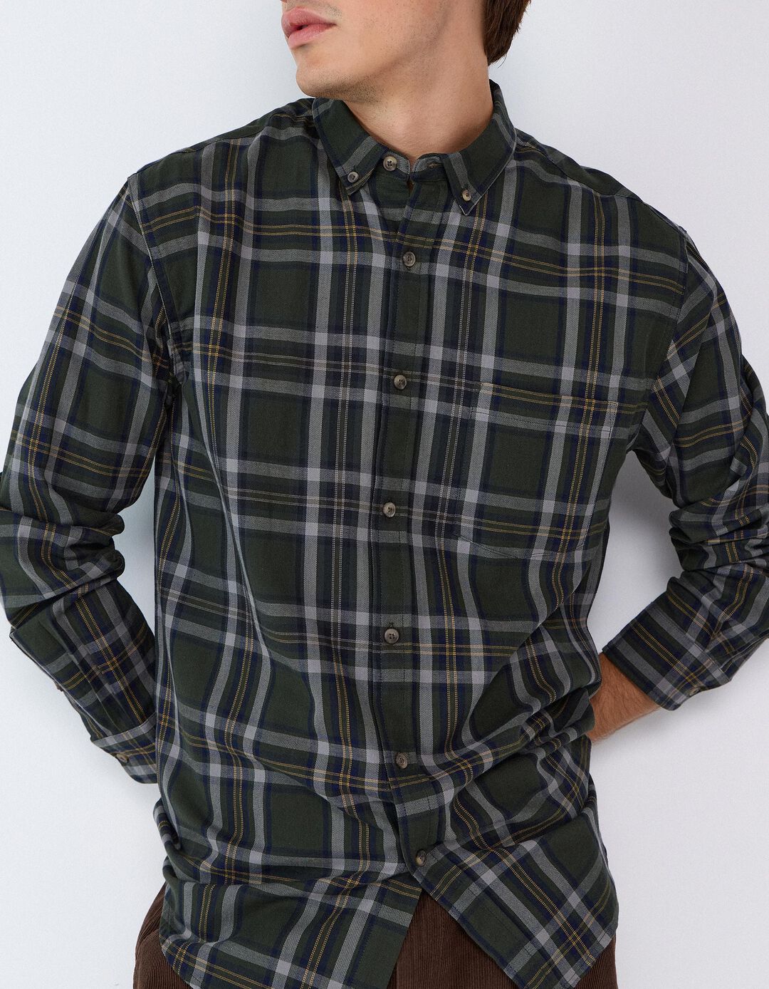 Camisa Xadrez, Homem, Verde