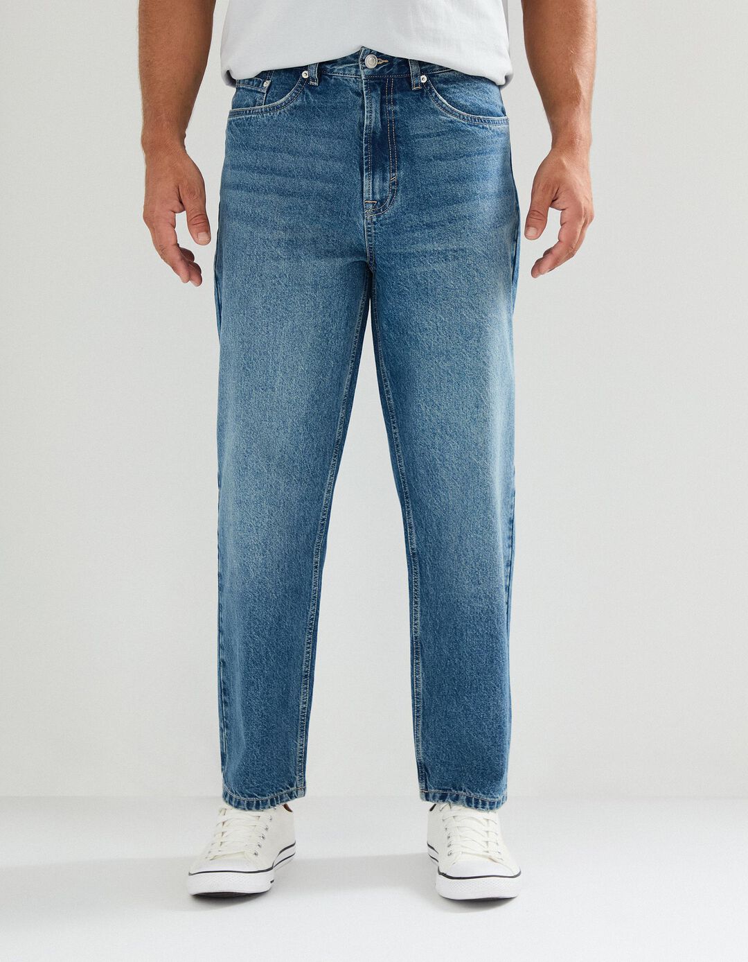 Calças de Ganga 'Loose Fit', Homem, Azul