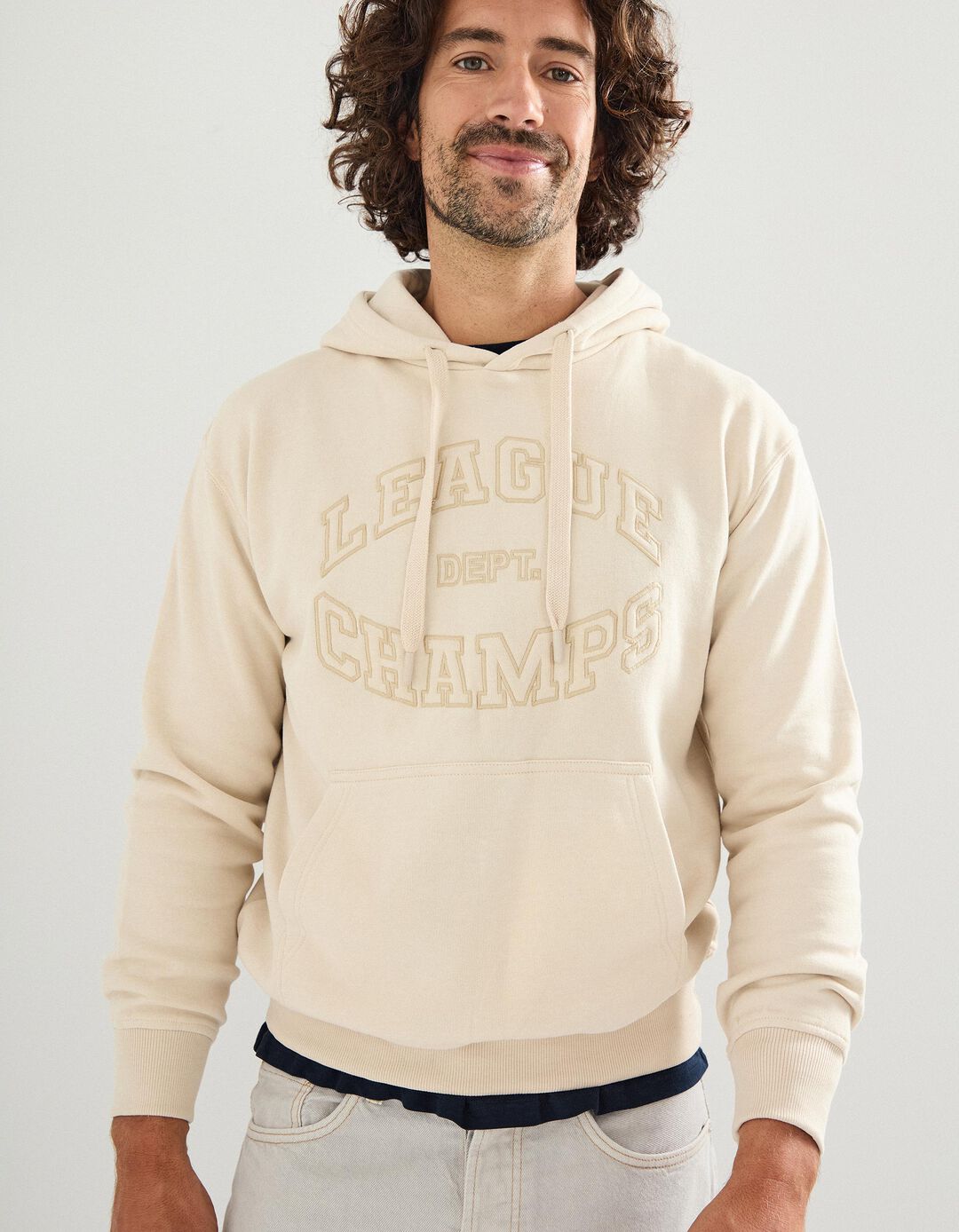 Sweatshirt Felpa com Capuz, Homem, Cinzento Claro