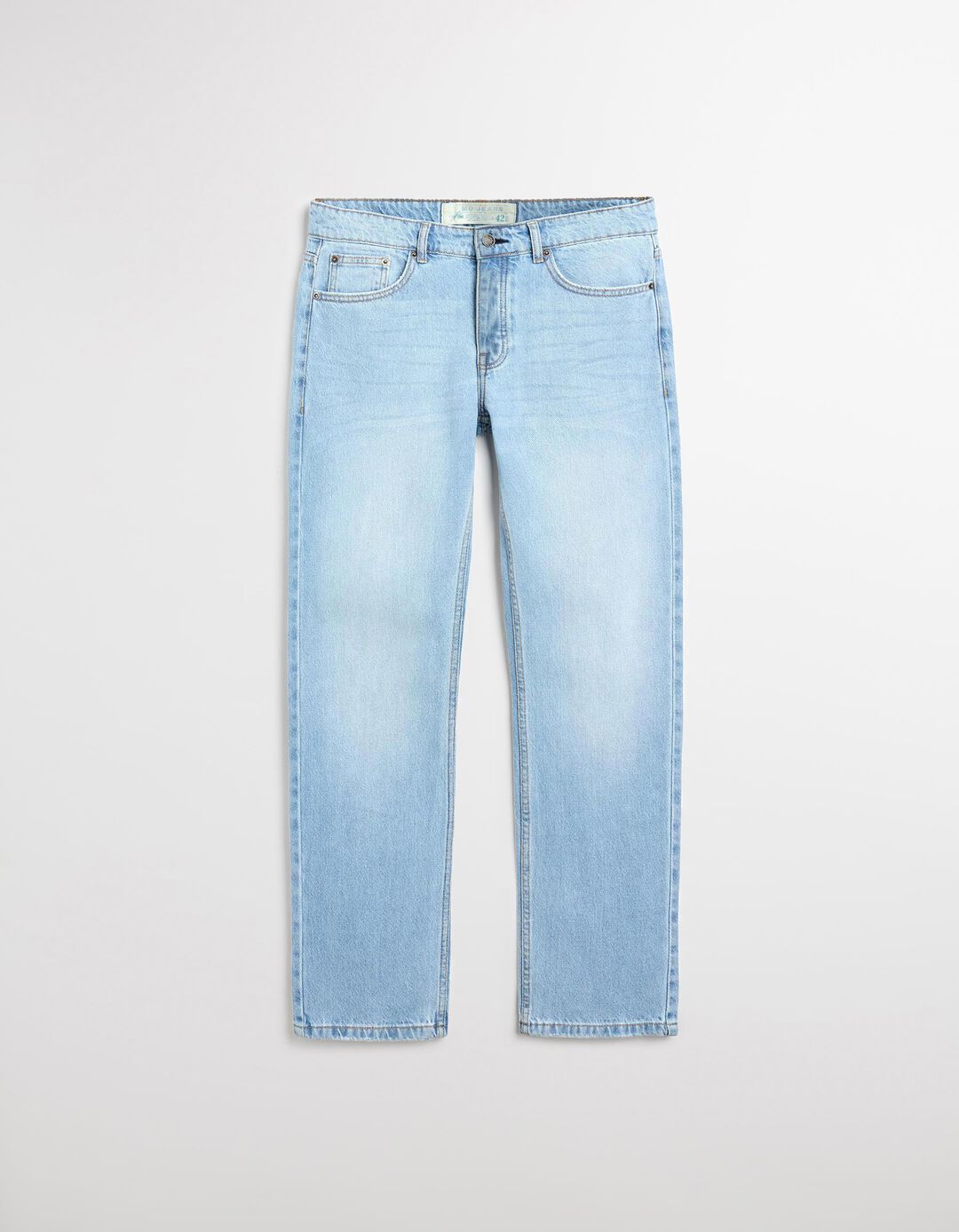 Calças de Ganga 'Straight Fit', Homem, Azul Claro