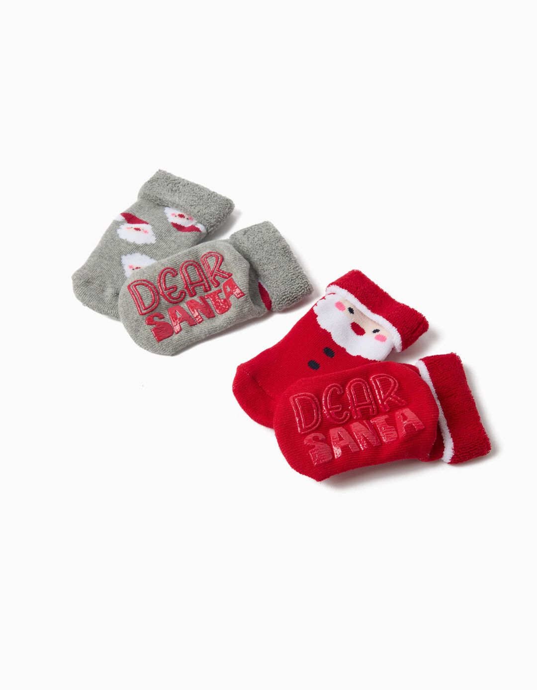 Pack 2 Pares De Meias Natal, Menino, Vermelho Escuro