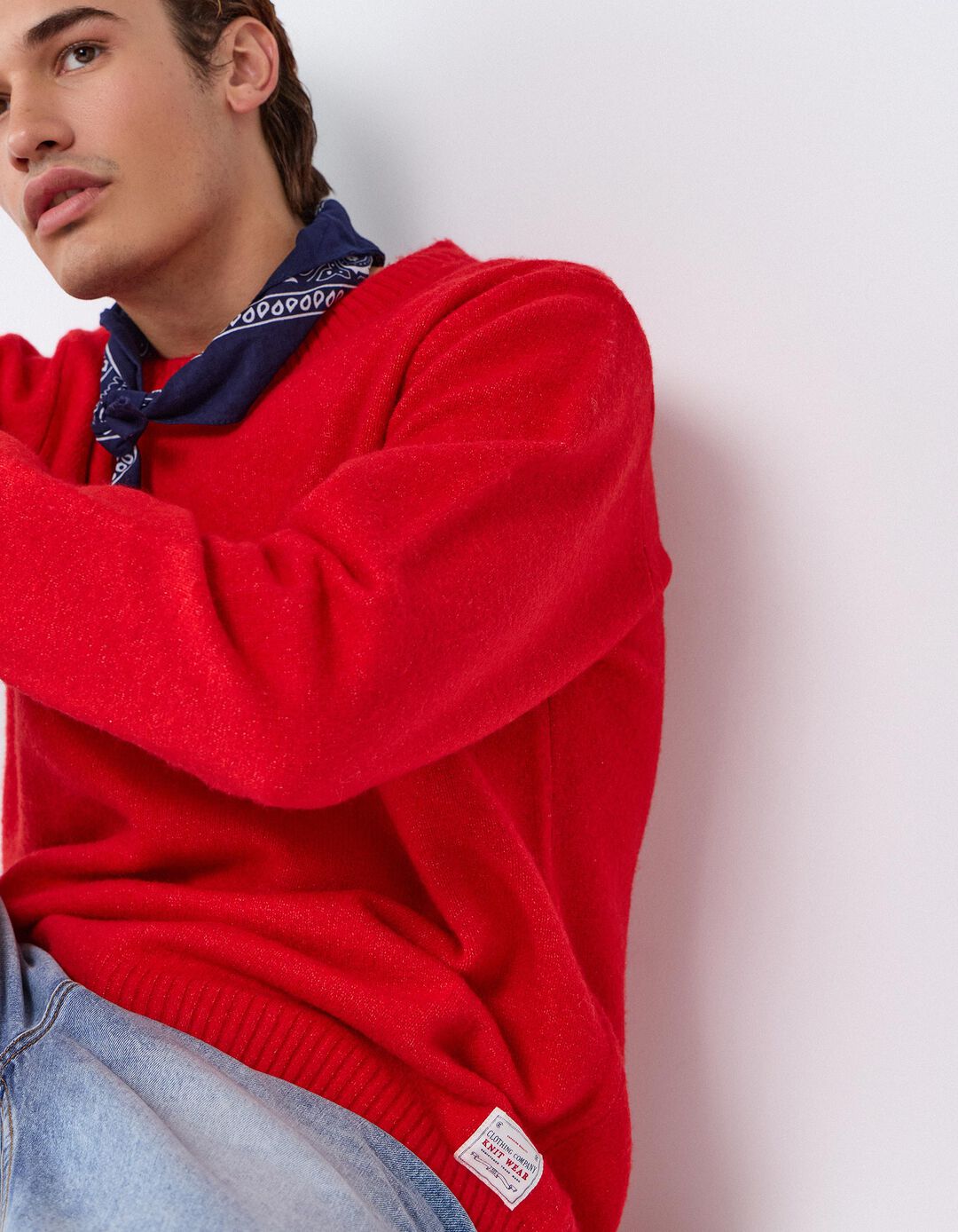 Camisola De Malha, Homem, Vermelho