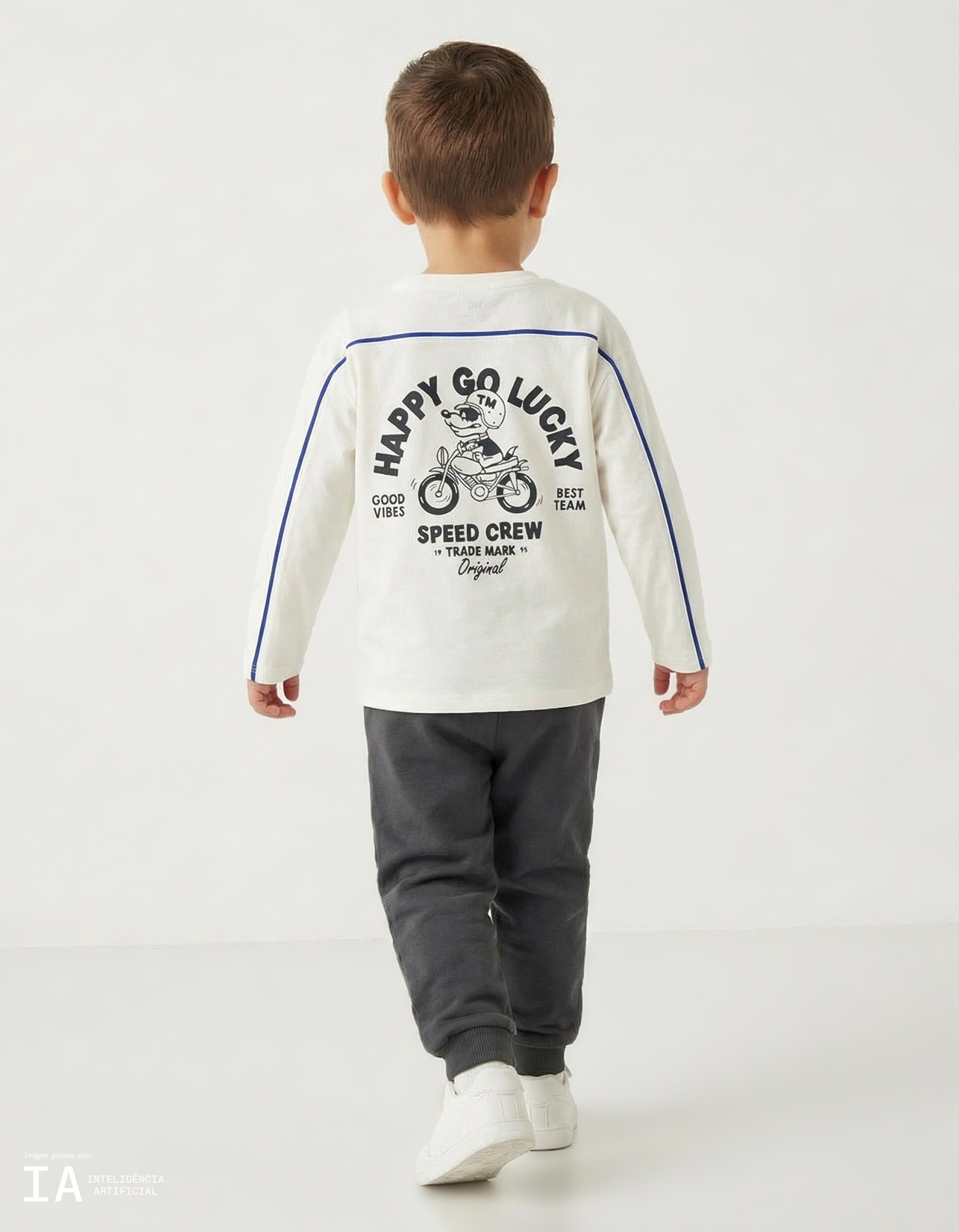 Comprar Online T-shirt de Manga Comprida, Menino, Branco