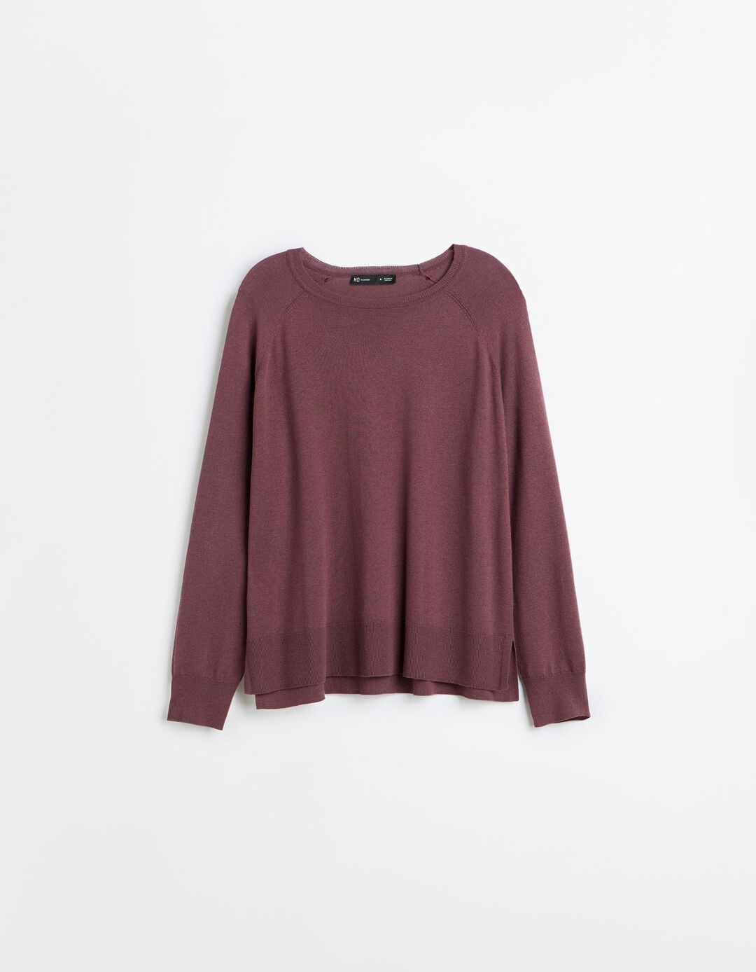 Sweater De Manga Comprida, Mulher, Roxo Escuro