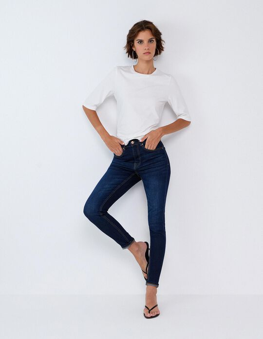 Comprar Online Cal&ccedil;as Skinny Fit, Mulher, Azul Escuro