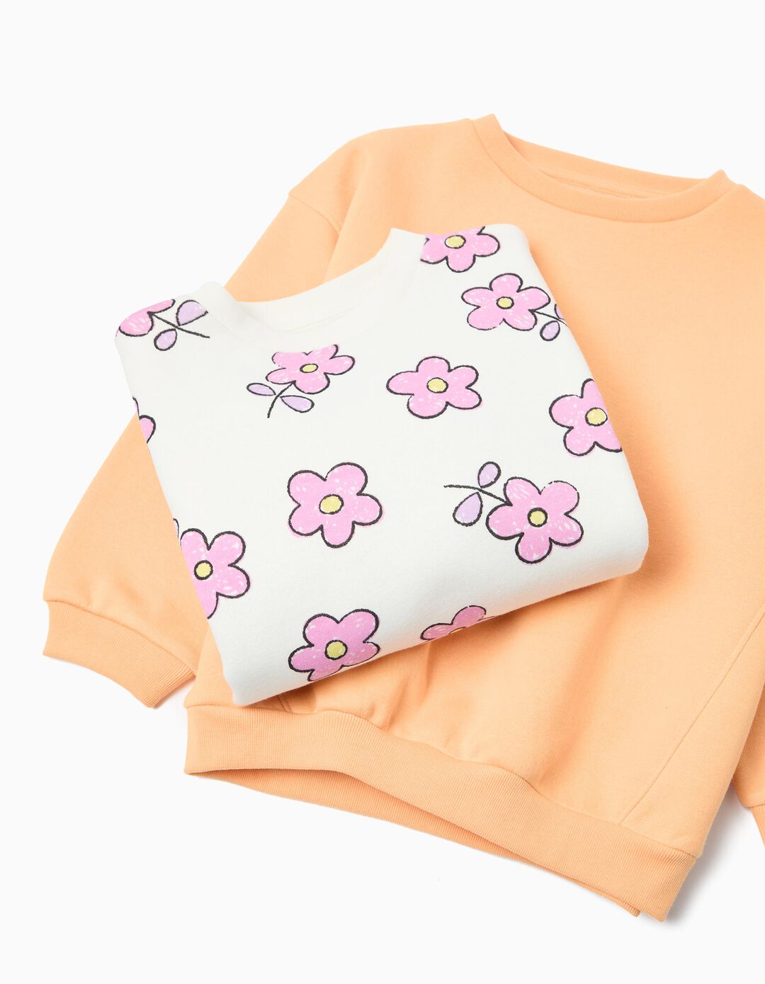 Pack 2 Sweatshirts de Felpa, Menina, Branco