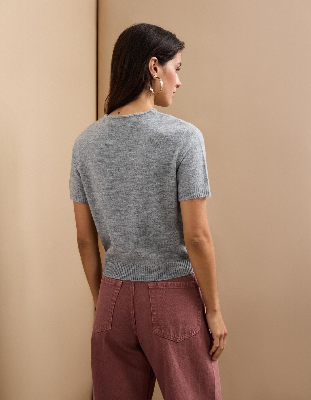 T-shirt, Mulher, Cinzento