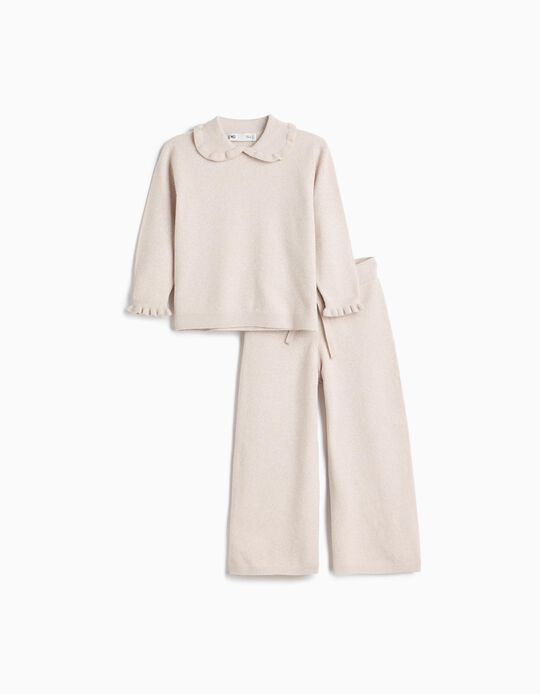 Comprar Online Conjunto De Malha, Menina, Bege Claro
