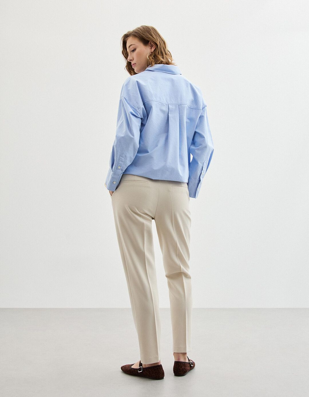 Cal&ccedil;as 'Tailored', Mulher, Bege Claro