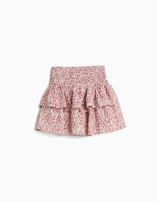 Comprar Online Saia com Folhos, Menina, Rosa Escuro