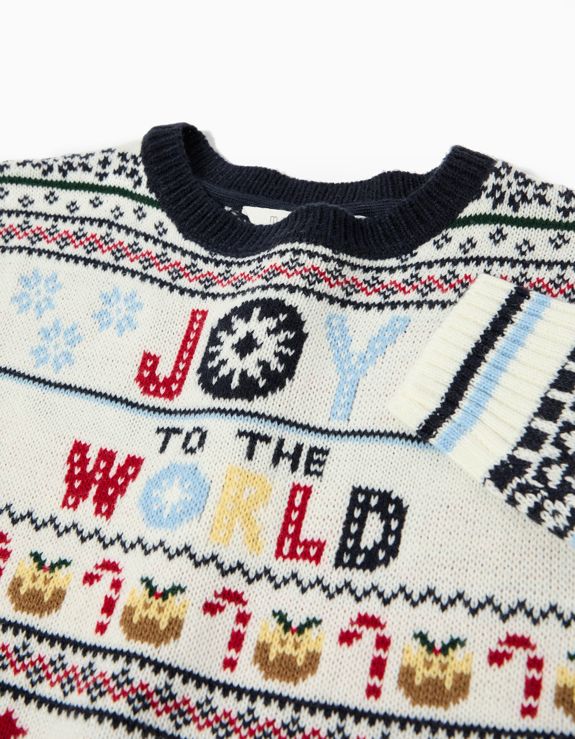 Comprar Online Camisola Malha Natal, Menina, Bege Claro