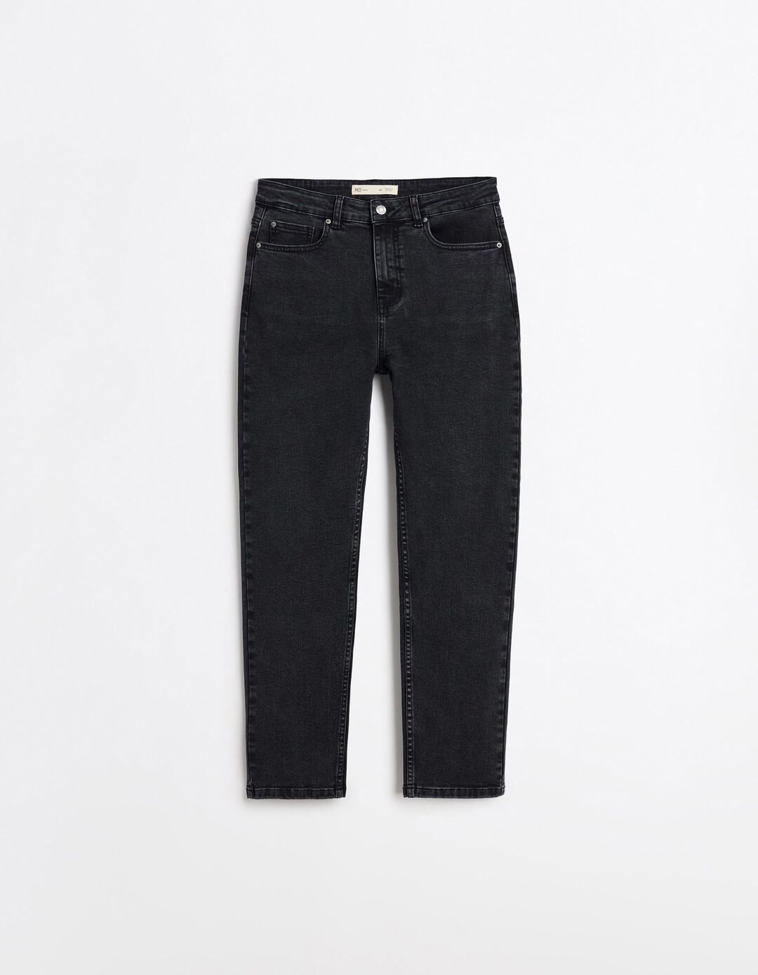 Calças de Ganga 'Tapered Mom Fit', Mulher, Preto