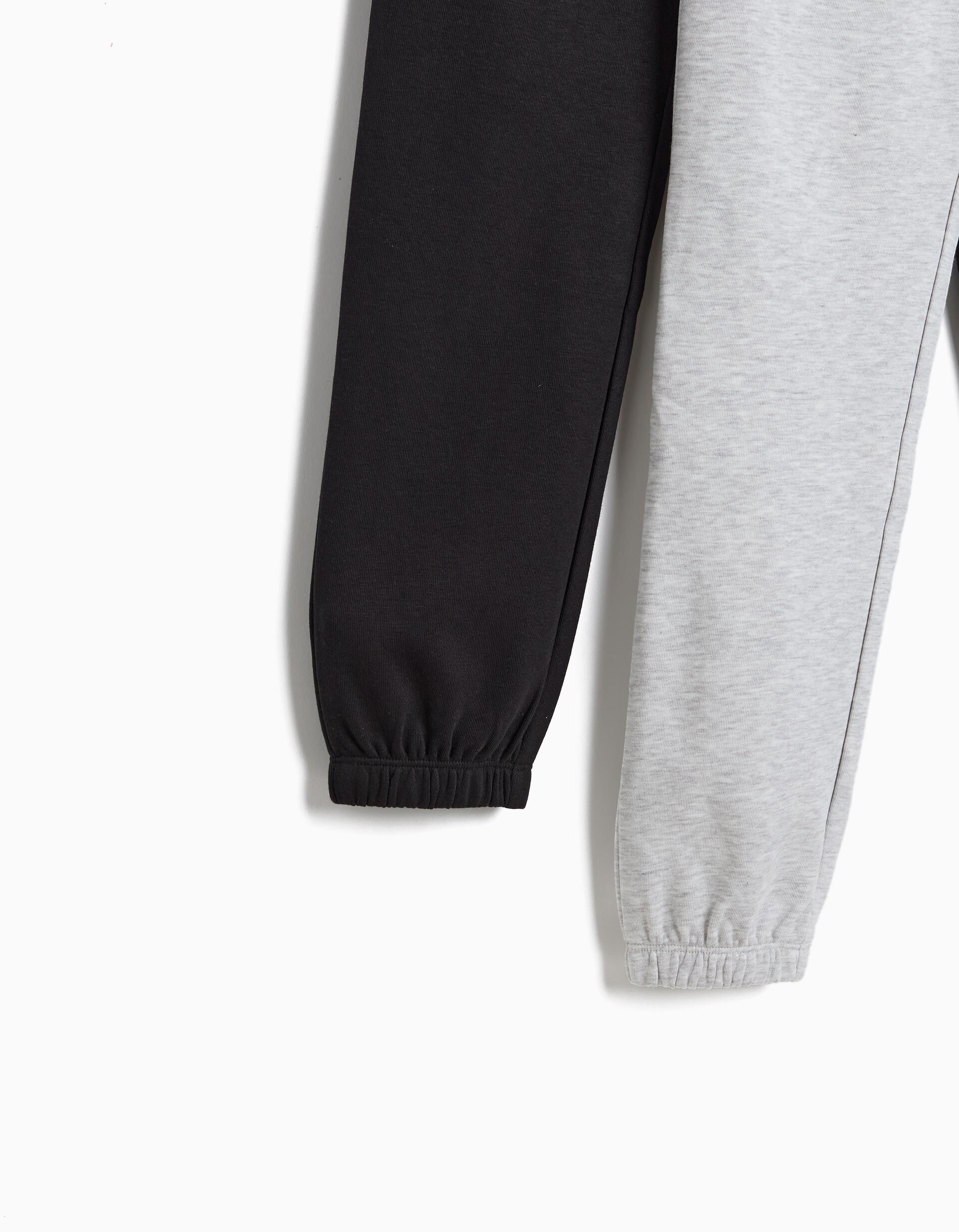 Comprar Online Pack 2 Joggings De Felpa, Menino, Cinzento Claro