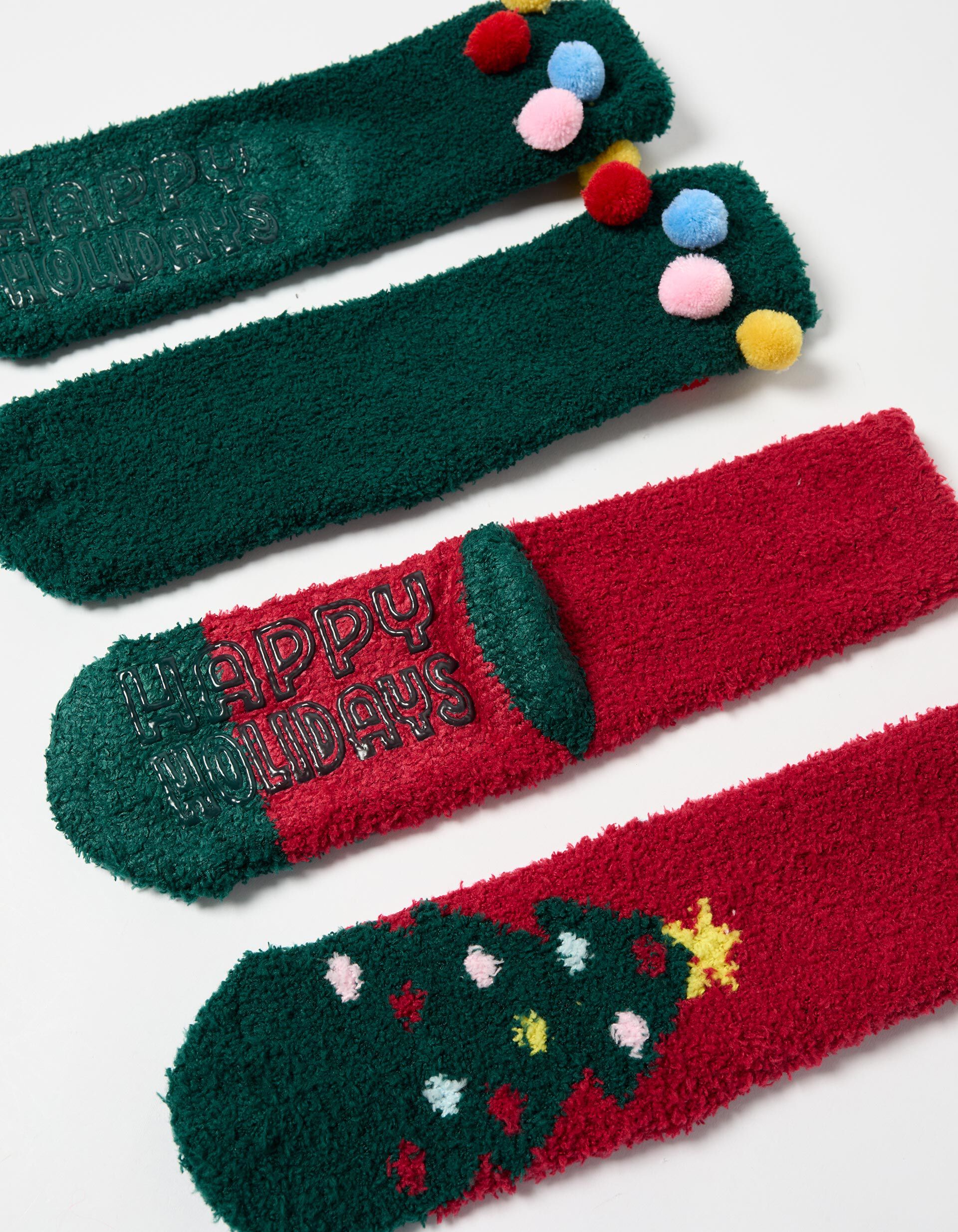 Comprar Online Pack 2 Pares Meias Natal, Mulher, Vermelho Escuro