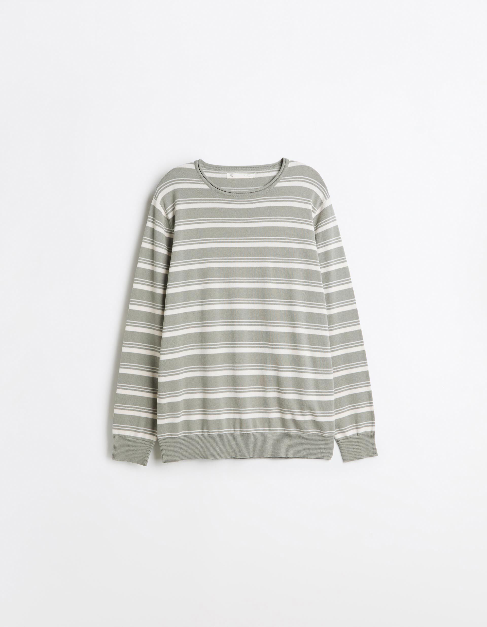Comprar Online Camisola &Agrave;s Riscas, Homem, Cinzento Claro
