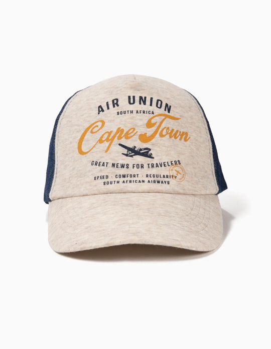 Bon&eacute; para Menino 'Air Union', Cinza e Ganga