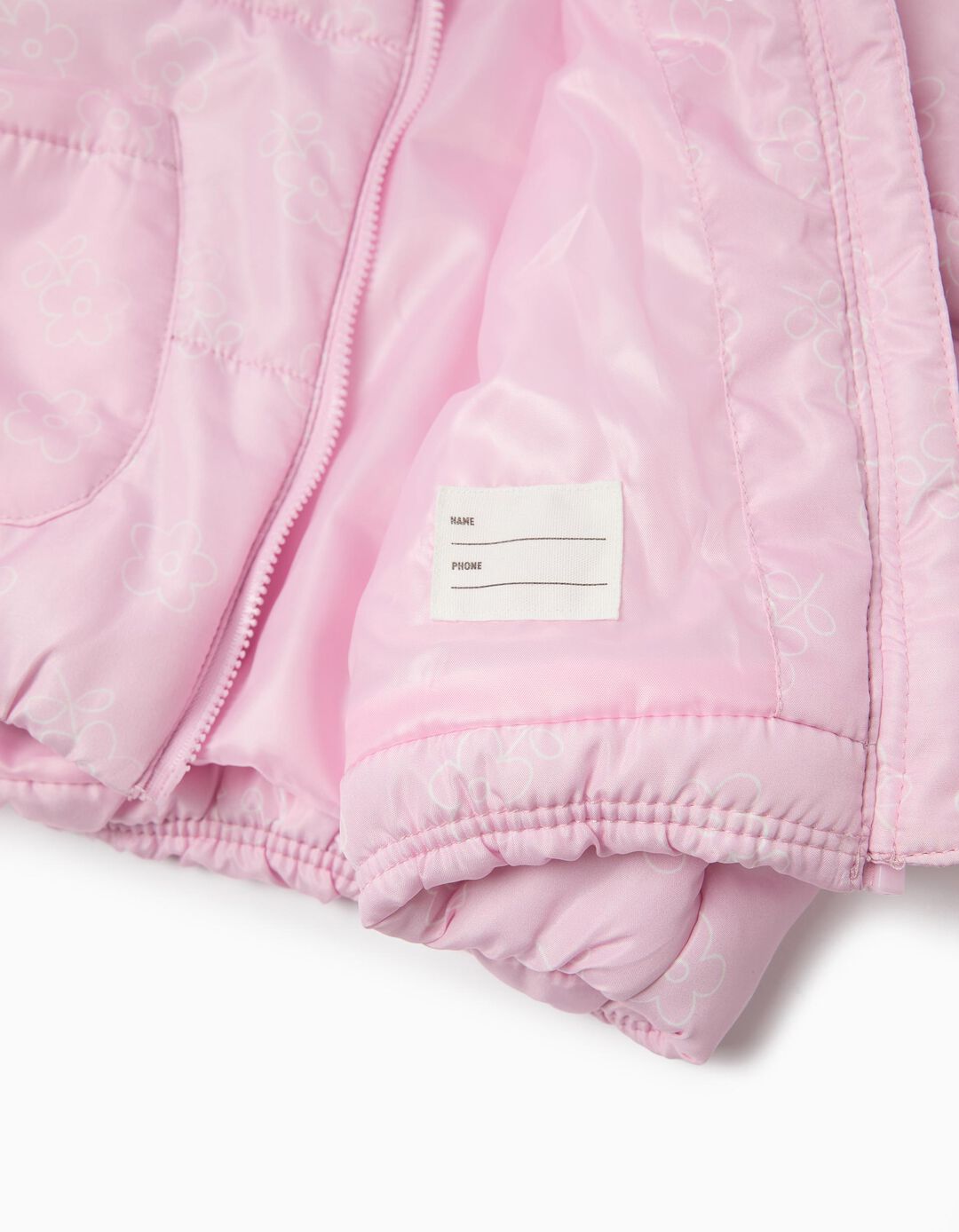 Casaco Acolchoado, Menina, Rosa Claro