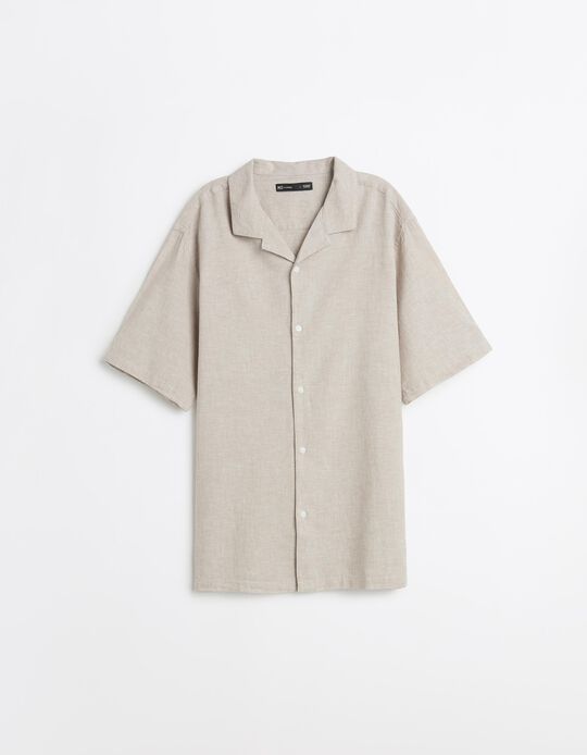 Comprar Online Camisa com Linho, Homem, Bege