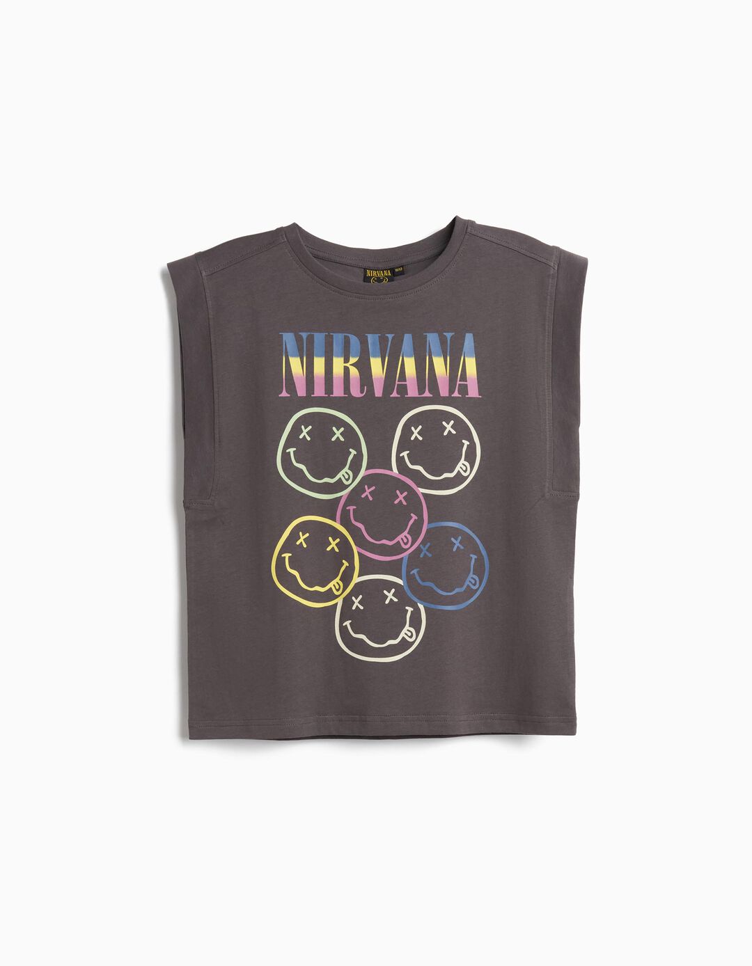 T-shirt Nirvana, Menina, Cinzento Escuro