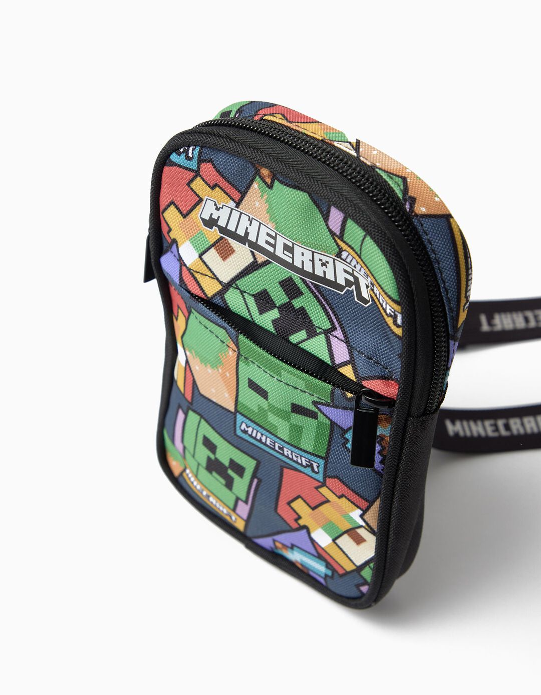 Bolsa De Telem&oacute;vel 'Minecraft', Menino, Preto