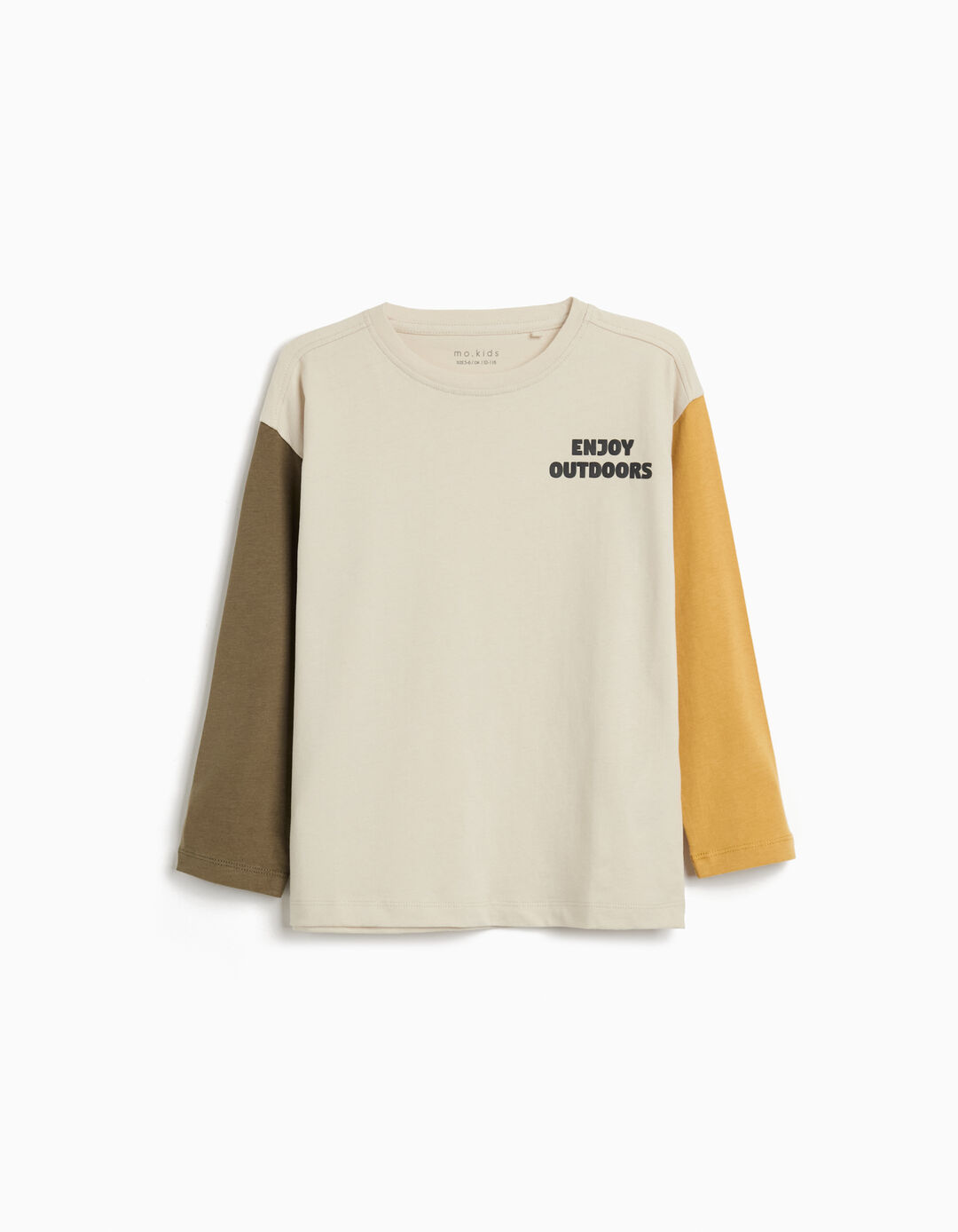 T-shirt Manga Comprida, Menino, Cinzento 