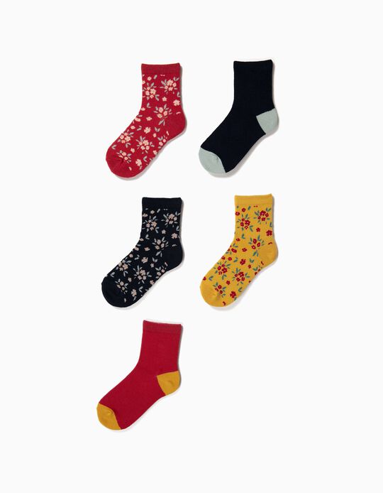 Pack 5 Pares Meias Florzinhas