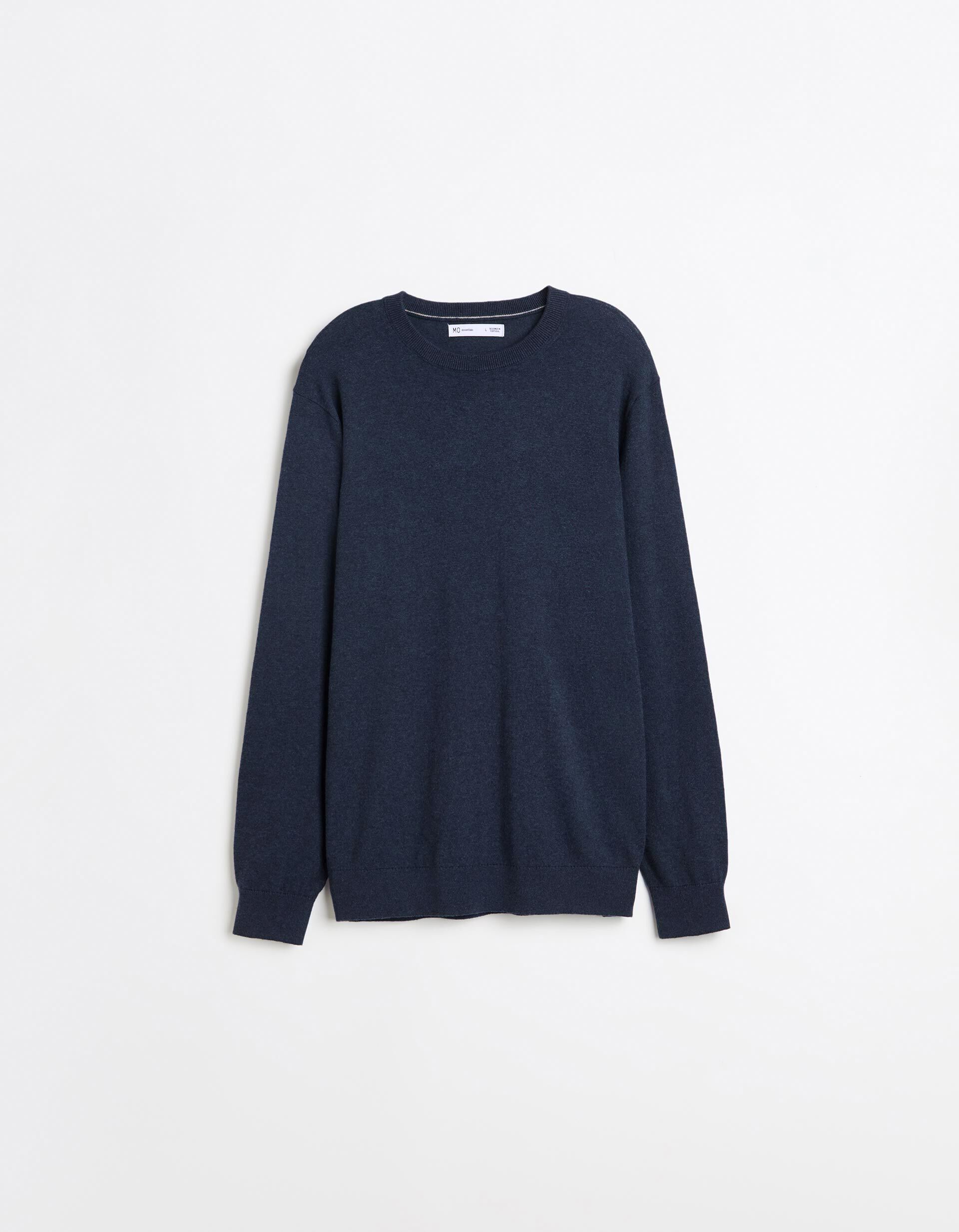 Comprar Online Camisola Com Caxemira, Homem, Azul Escuro